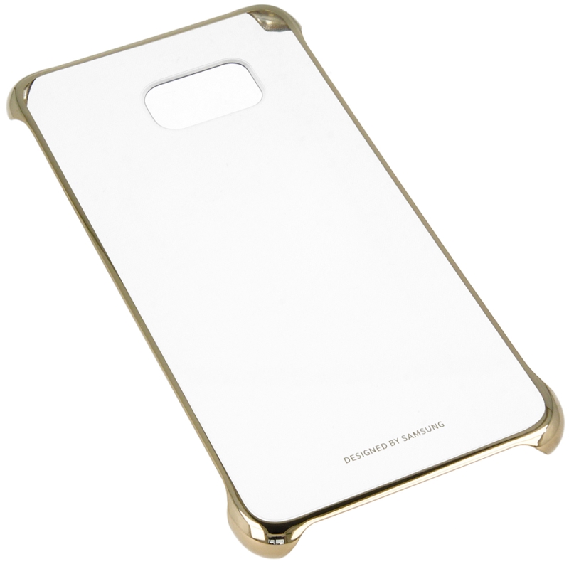 SAMSUNG Custodia cover a libro per Samsung Galaxy S6 Edge Plus originale Clear View gold